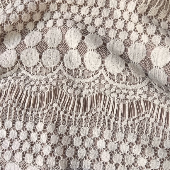 NWT Jessica Howard Lace Overlay Cream Dress Size 16 - Picture 6 of 9